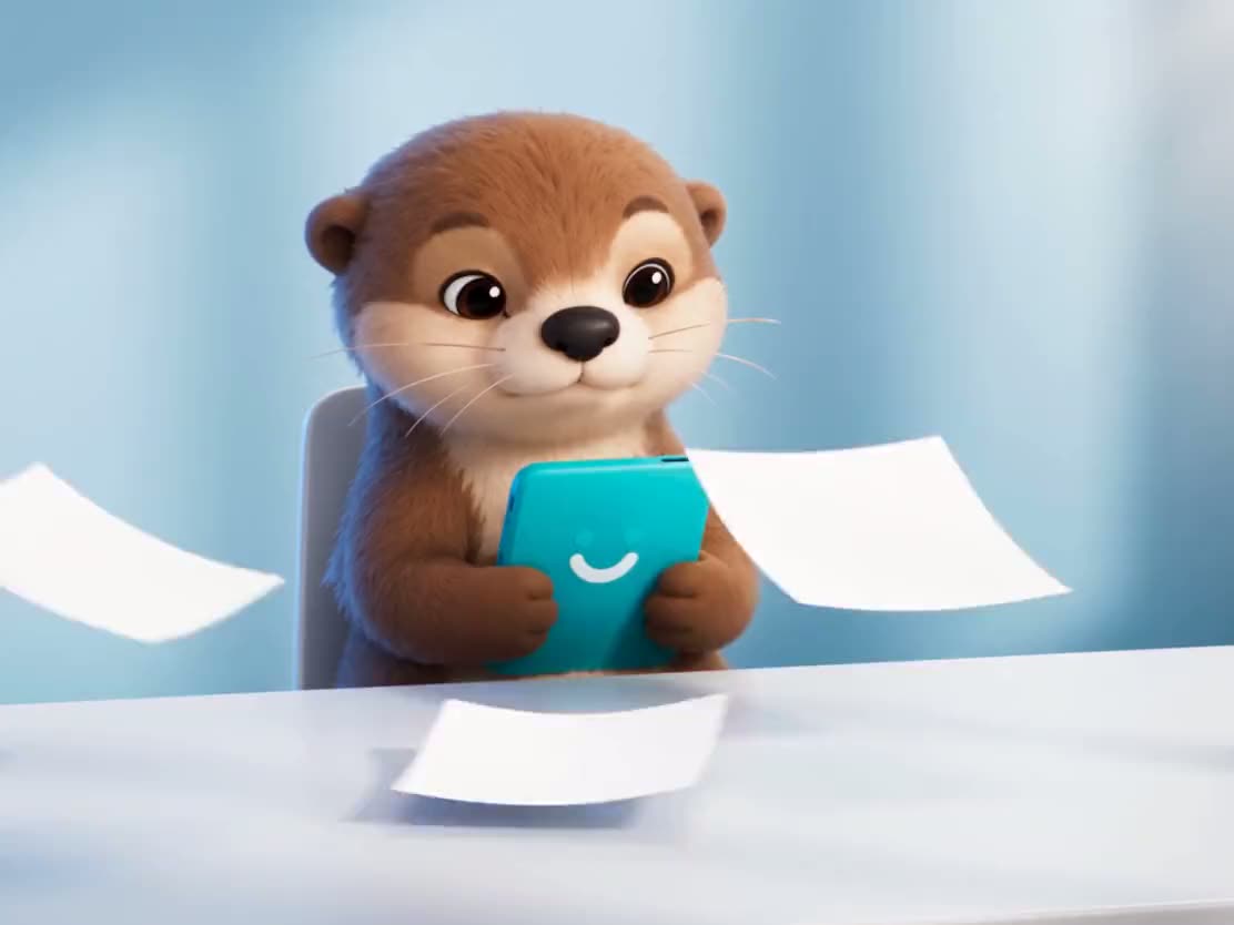 Loutiko la loutre — scène 01 : Les pièces arrivent, rangées.